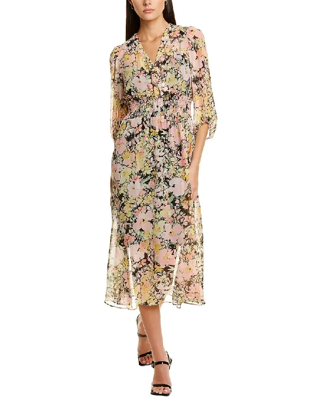 Anne Klein Printed Midi Dress Chic Bohemian Midi Dress