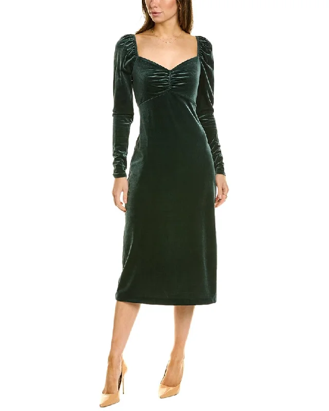 Boden Velvet Jersey Midi Dress Stylish High-Waisted Midi Dress