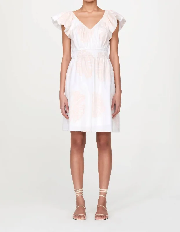 Emilia Mini Dress In Athena Classic White Mini Dress