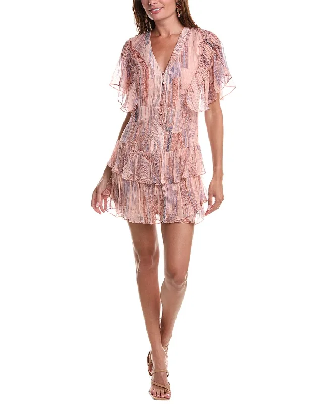 Joie Signe Silk Mini Dress Fashionable Lace Mini Dress