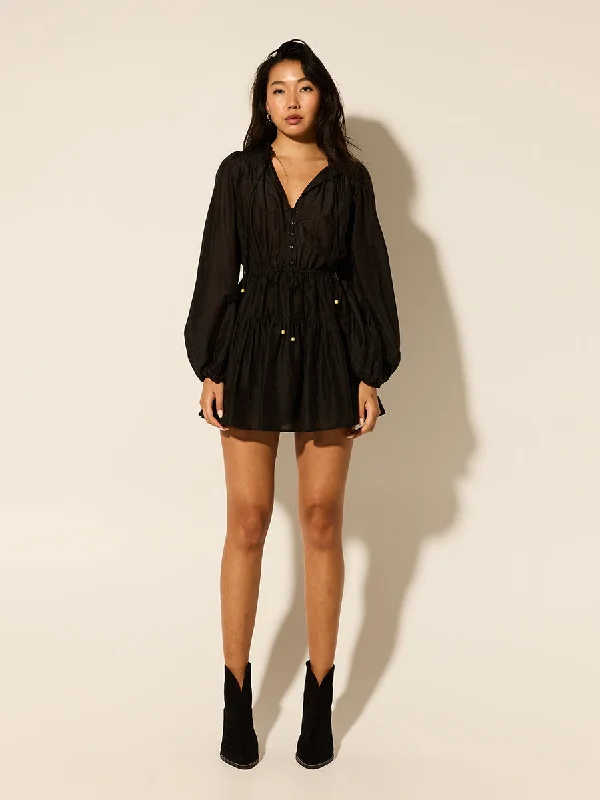 Kivari - Alejandra Mini Dress in Black Classic Solid Mini Dress