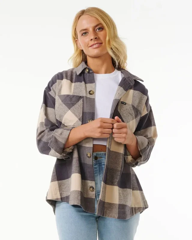 La Isla Flannel Shirt Comfortable Stretch Short Shirt