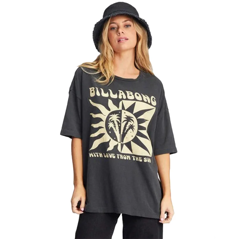 Shirt With Love From The Sun Oversized Boyfriend Tee Trendy Print Short Sleeve