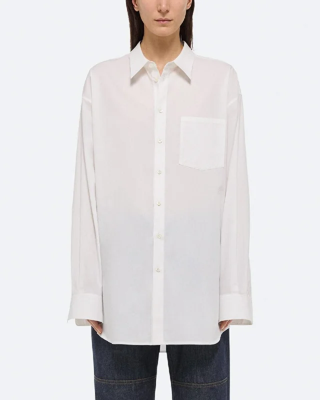 Oversized Shirt Fashionable Button-Front Short Sleeve