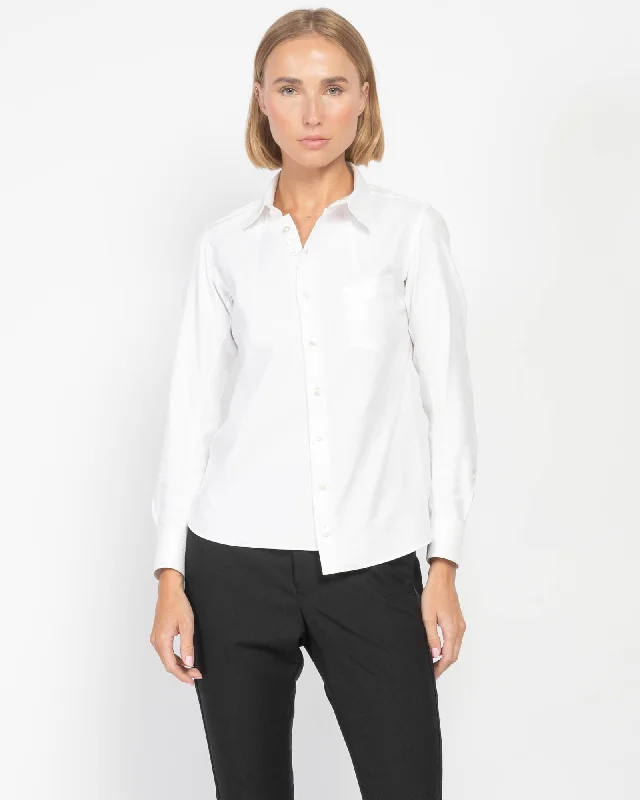 Asymmetric Classic Shirt Chic Button-Up Short Shirt