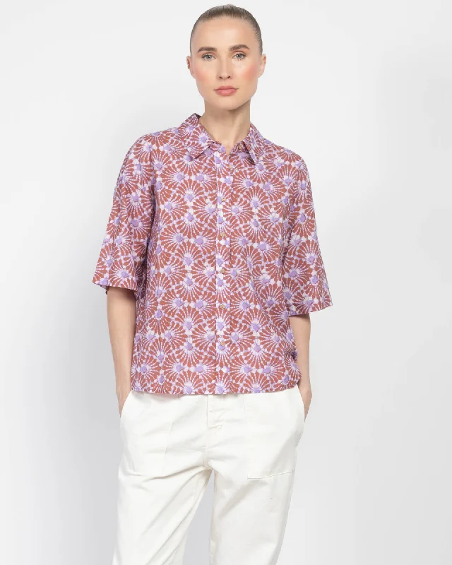 Gracie Shirt Chic Embellished Short Sleeve