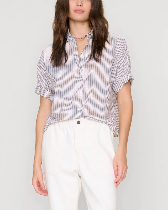 Teddy Shirt Stylish Striped Short Sleeve