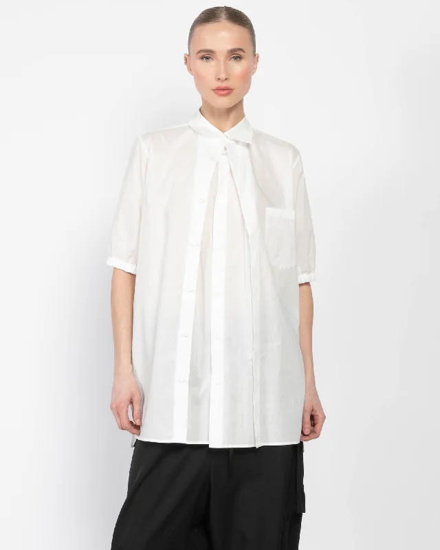 Ko-Front Tucked B Shirt Casual Cotton Short Shirt