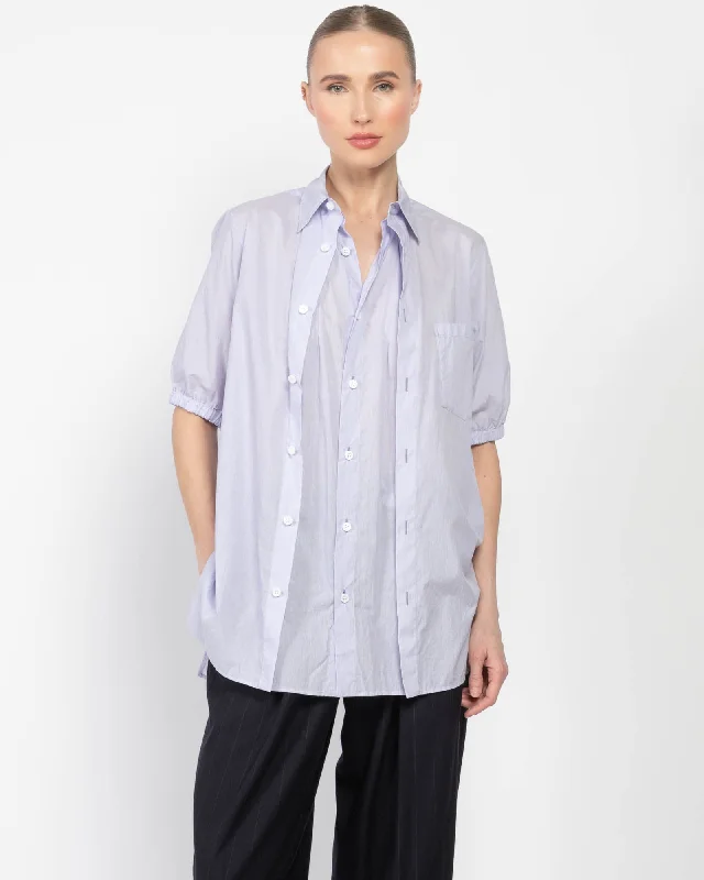 Ko-Front Tucked B Shirt Soft Silk Short Sleeve