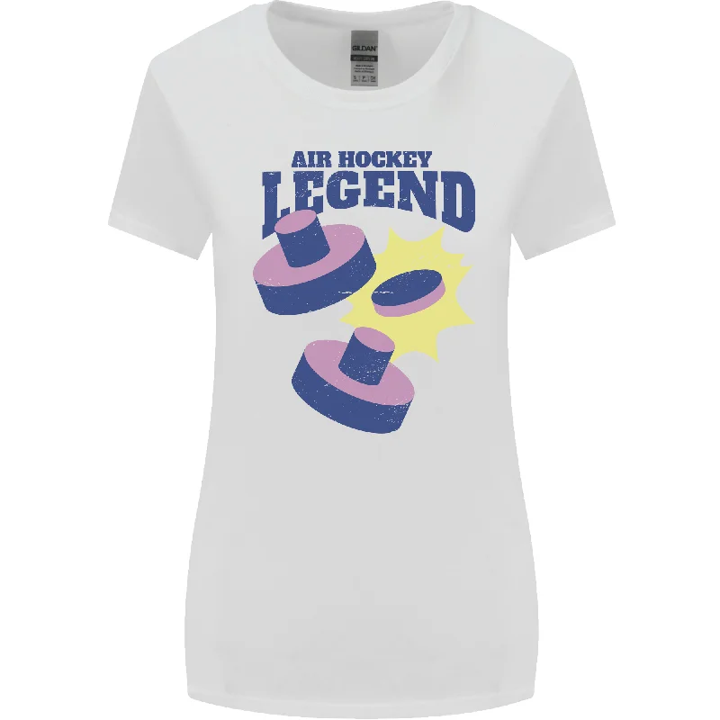 Air Hockey Legend Funny Womens Wider Cut T-Shirt Zippered Front Buttoned Front Snap Front Air Hockey Legend Funny Womens Wider Cut T-Shirt Zippered Front Buttoned Front Snap Front