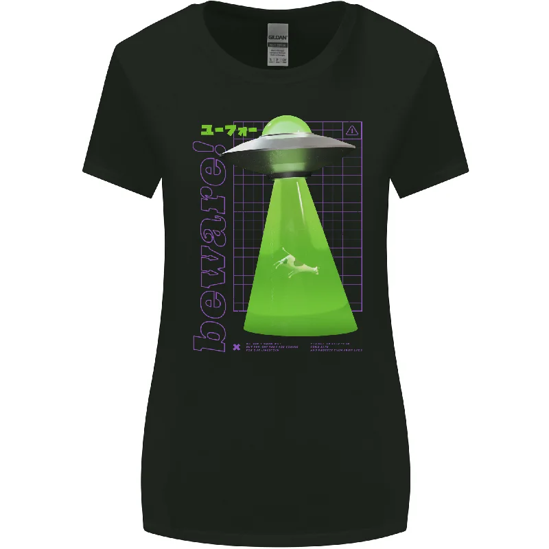 Alien Abducted Cow UFO Farmer Farming Womens Wider Cut T-Shirt Front Pockets Side Pockets Patch Pockets Alien Abducted Cow UFO Farmer Farming Womens Wider Cut T-Shirt Front Pockets Side Pockets Patch Pockets