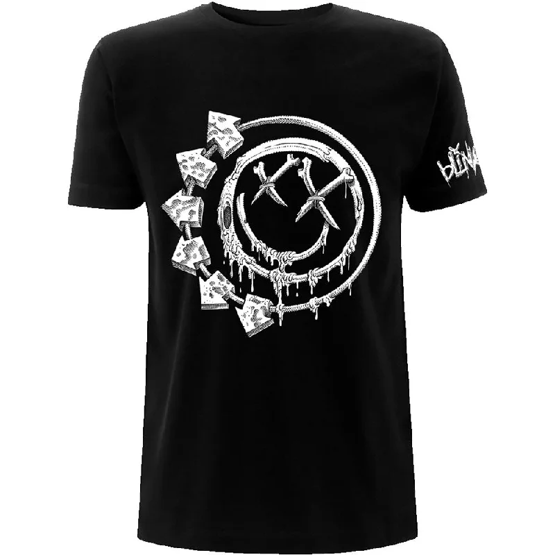 Blink-182 | Official Band T-Shirt | Bones Hooded Caped Shawl Collar