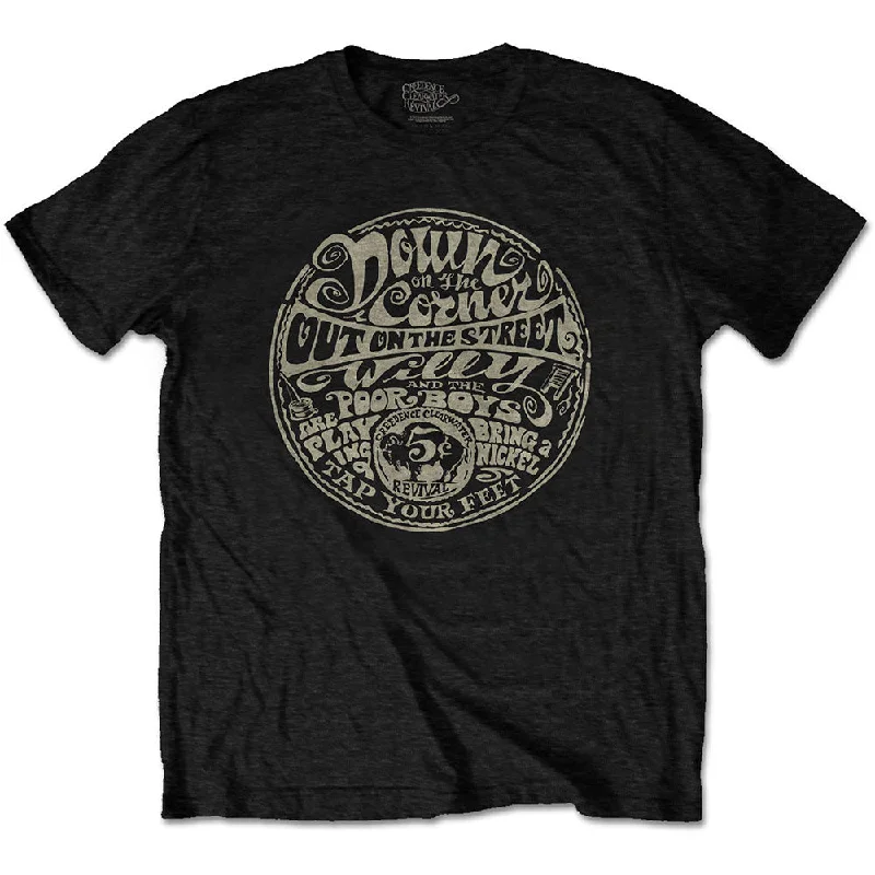 Creedence Clearwater Revival | Official Band T-Shirt | Down On The Corner Zippered Front Buttoned Front Snap Front