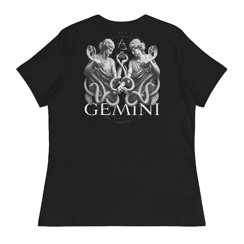 Deadpan Couture "Gemini" Women's Relaxed T-Shirt Knit Fabric Woven Fabric Fleece Fabric