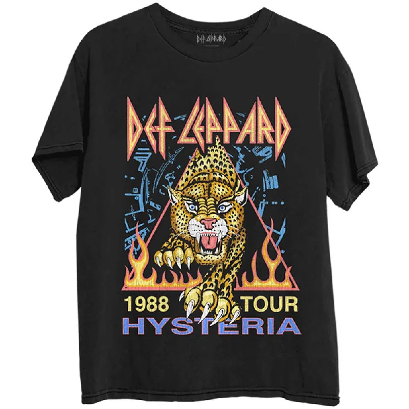 Def Leppard | Official Band T-Shirt | Hysteria '88 (Back Print) Satin Fabric Silk Fabric Chiffon Fabric