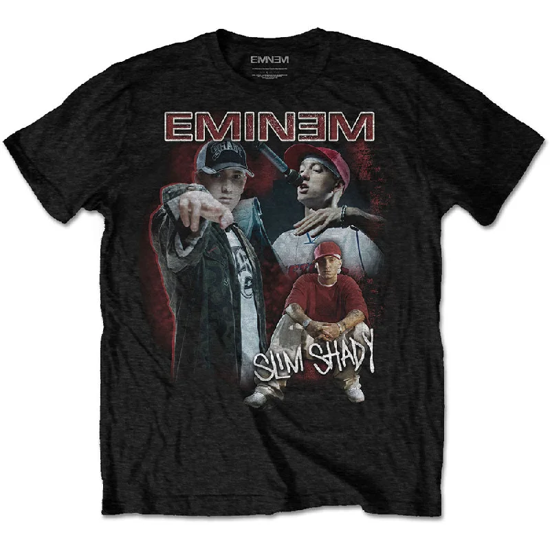 Eminem | Official Band T-shirt | Shady Homage Notch Collar Peter Pan Collar Cowl Neck