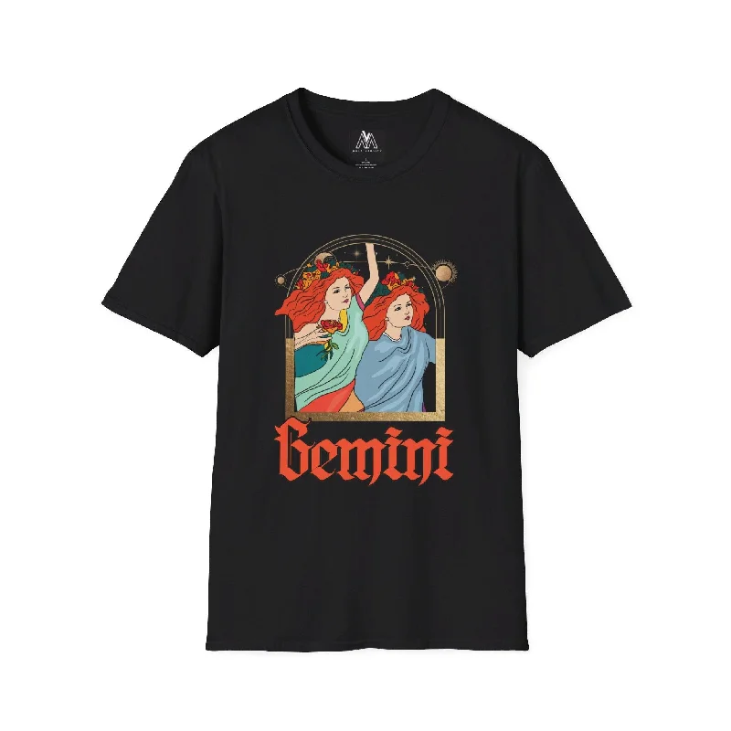 Gemini T-Shirt Graphic T-Shirt Round Neck Polyester