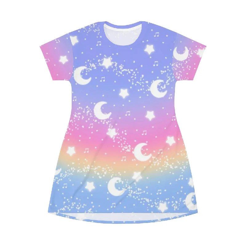 Magical Fairy Time (Rainbow Sunset) All Over Print T-Shirt Mini Dress Rayon Velvet Corduroy Magical Fairy Time (Rainbow Sunset) All Over Print T-Shirt Mini Dress Rayon Velvet Corduroy