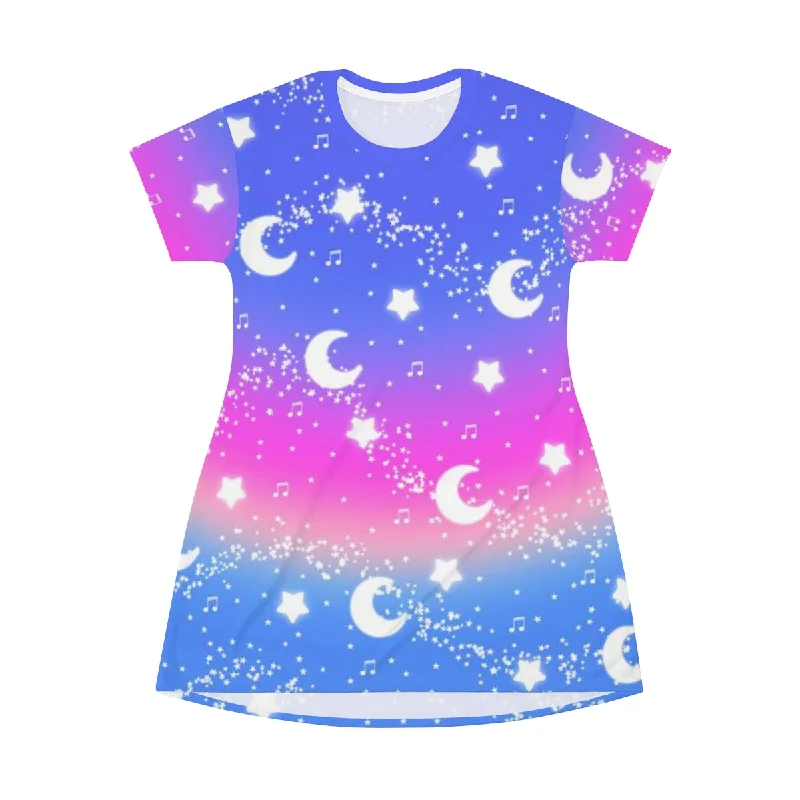 Magical Fairy Time (Rainbow Twilight) All Over Print T-Shirt Mini Dress Iron Safe Non-Iron Wrinkle Free Magical Fairy Time (Rainbow Twilight) All Over Print T-Shirt Mini Dress Iron Safe Non-Iron Wrinkle Free