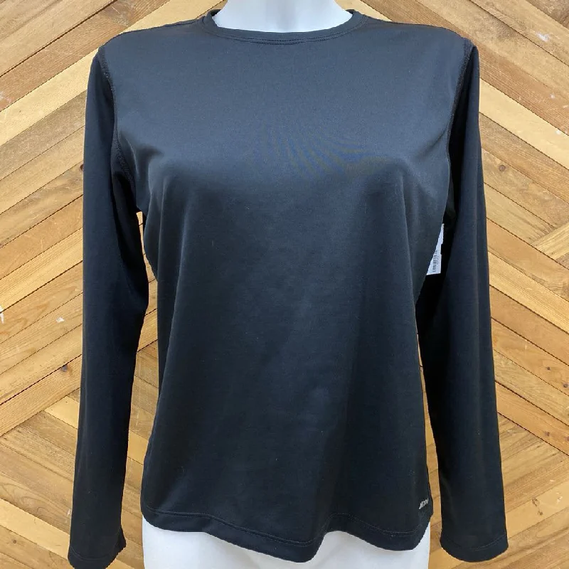 MEC - Women's L/S Athletic Shirt - MSRP $55: Black-women-MD Stylish Striped Short Sleeve