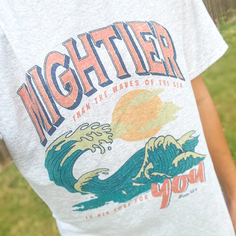 Mightier than the Waves - Unisex T-shirt Spandex Blend Rayon Blend Denim Blend