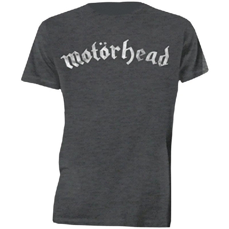 Motorhead | Official Band T-shirt | Distressed Logo Chenille Fabric Brocade Fabric Lace Fabric