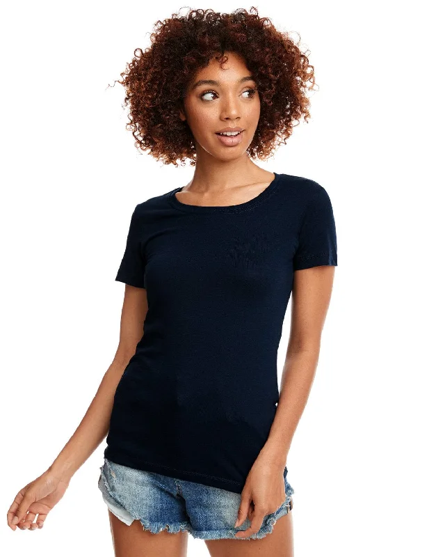 Next Level Ladies Ideal Short Sleeve Crew Tee | Midnight Navy Spandex Blend Rayon Blend Denim Blend Next Level Ladies Ideal Short Sleeve Crew Tee | Midnight Navy Spandex Blend Rayon Blend Denim Blend