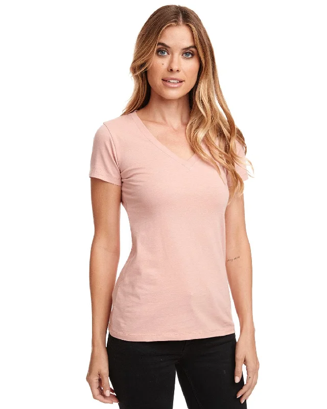 Next Level Ladies Ideal V-Neck Tee | Desert Pink Wool Fabric Cashmere Fabric Tweed Fabric Next Level Ladies Ideal V-Neck Tee | Desert Pink Wool Fabric Cashmere Fabric Tweed Fabric