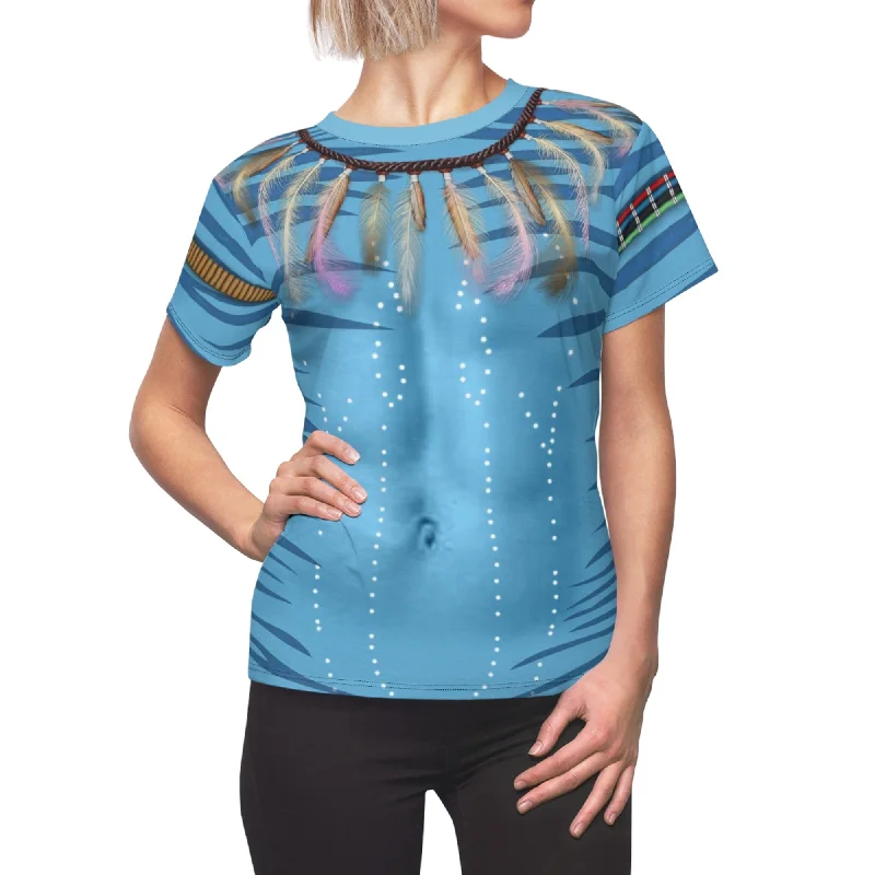 Neytiri Women Shirt, Avatar Costume Trendy Print Short Sleeve