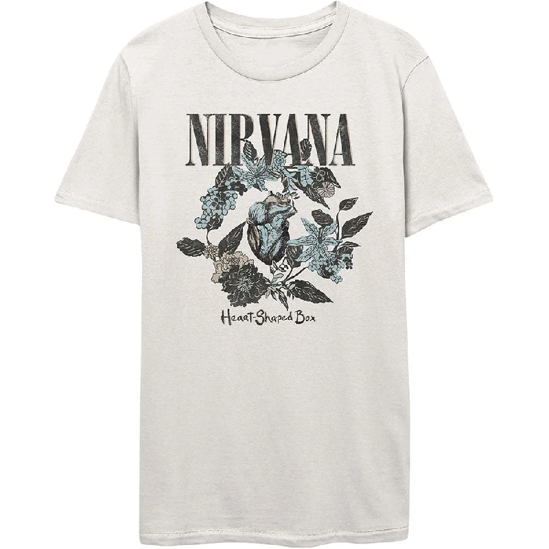 Nirvana | Official Band T-shirt | Heart Shaped Box Collared Crew Neck Turtle Neck