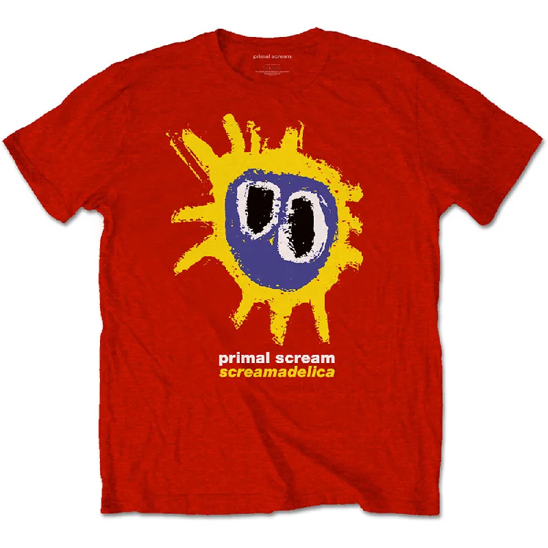 Primal Scream | Official Band T-Shirt | Screamadelica Polka Dot Checkered Tartan