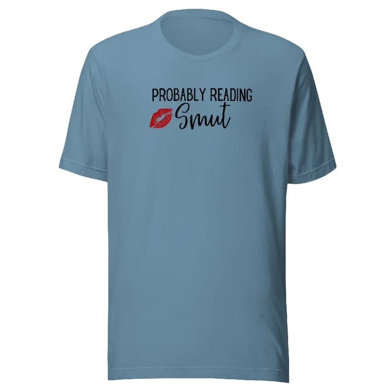 Probably Reading Smut Unisex t-shirt Asymmetrical Pockets Print