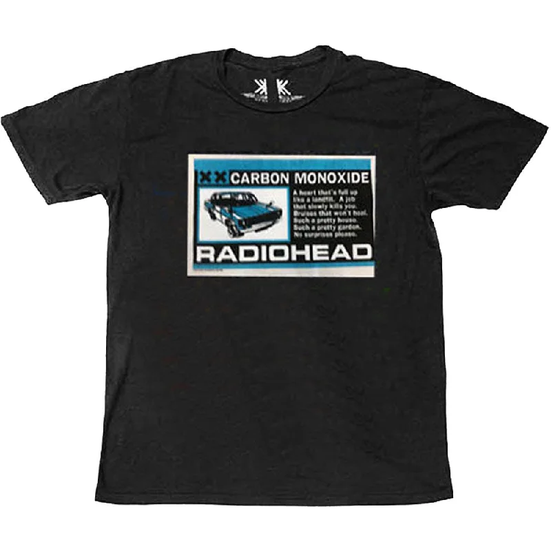 Radiohead | Official Band T-shirt | Carbon Patch Spandex Blend Rayon Blend Denim Blend