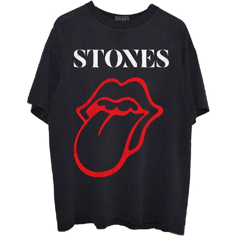 The Rolling Stones | Official Band T-Shirt | Sixty Classic Vintage Tongue Hooded Caped Shawl Collar The Rolling Stones | Official Band T-Shirt | Sixty Classic Vintage Tongue Hooded Caped Shawl Collar