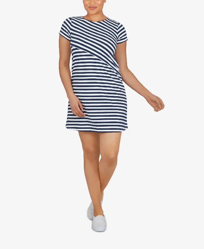 Ruby Rd. Petite Size Silky Stripe T-shirt Dress Wool Fabric Cashmere Fabric Tweed Fabric Ruby Rd. Petite Size Silky Stripe T-shirt Dress Wool Fabric Cashmere Fabric Tweed Fabric