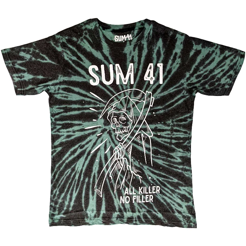 Sum 41 | Official Band T-shirt | Reaper (Wash Collection) Houndstooth Herringbone Solid