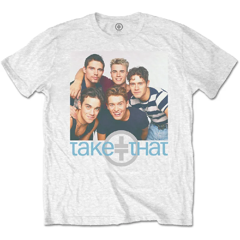 Take That | Official Band T-shirt | Group Hug Ribbed T-Shirt High Neck Heavyweight