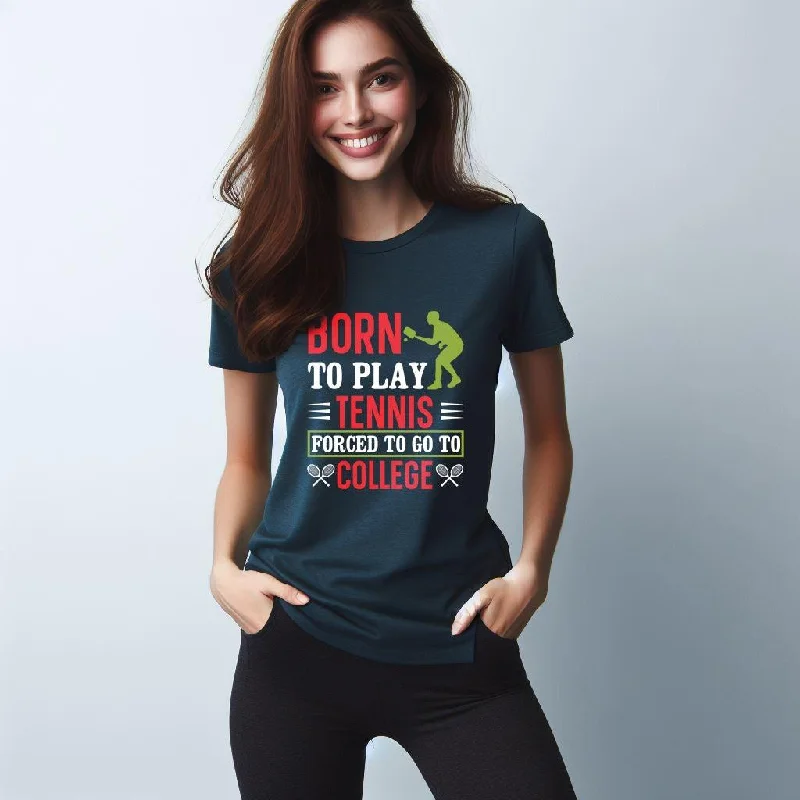 Tennis Pro Tee Graphic T-Shirt Round Neck Polyester