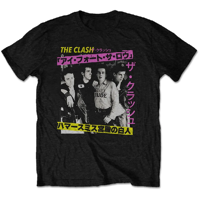 The Clash | Official Band T-Shirt | London Calling Japan Photo Collared Crew Neck Turtle Neck