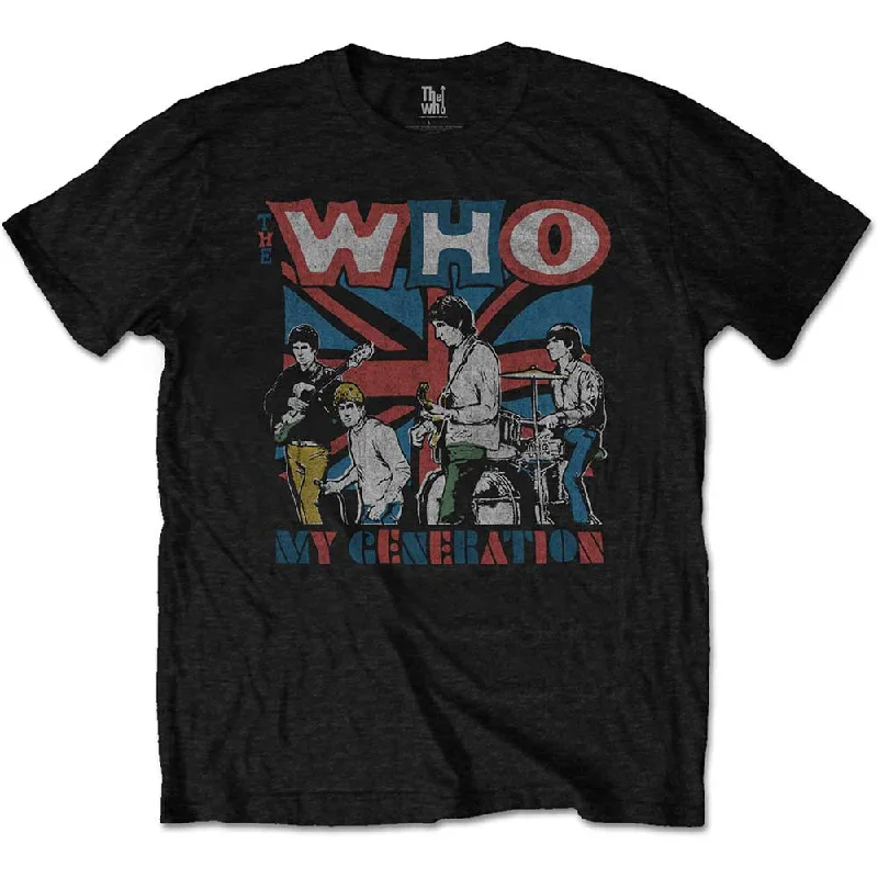 The Who | Official Band T-Shirt | My Generation Sketch Zippered Front Buttoned Front Snap Front The Who | Official Band T-Shirt | My Generation Sketch Zippered Front Buttoned Front Snap Front