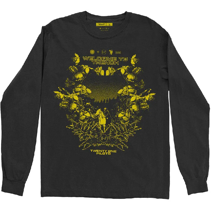 Twenty One Pilots Unisex Long Sleeved T-Shirt: Trench Scene Boxy Fit Fitted Loose