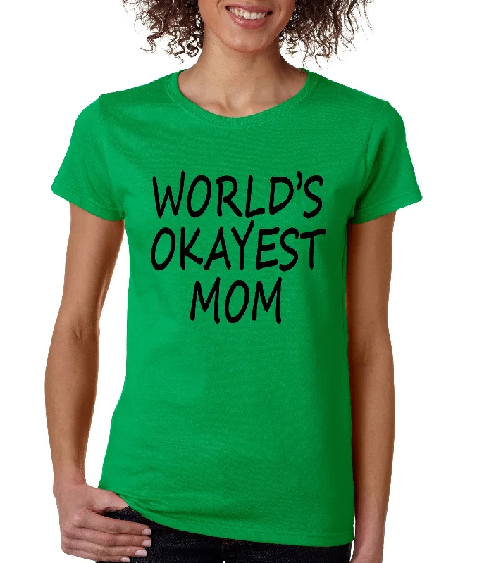 World's OKayest mom mothers day Women's t-shirt Mesh Canvas Denim