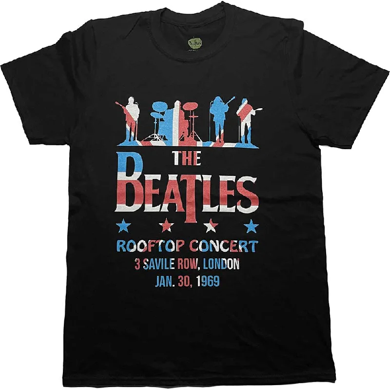 The Beatles | Official Band T-Shirt | Drop T Rooftop Flag Real Fur Shearling Chenille The Beatles | Official Band T-Shirt | Drop T Rooftop Flag Real Fur Shearling Chenille
