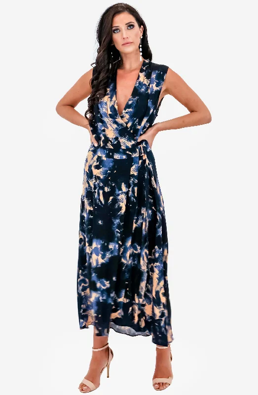 Printed Wrap Maxi Dress by Ginger & Smart Comfortable Cotton Maxi Dress