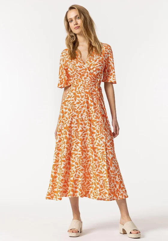 Tiffosi Paris Wrap Maxi Dress, Orange Classic Strapless Maxi Dress