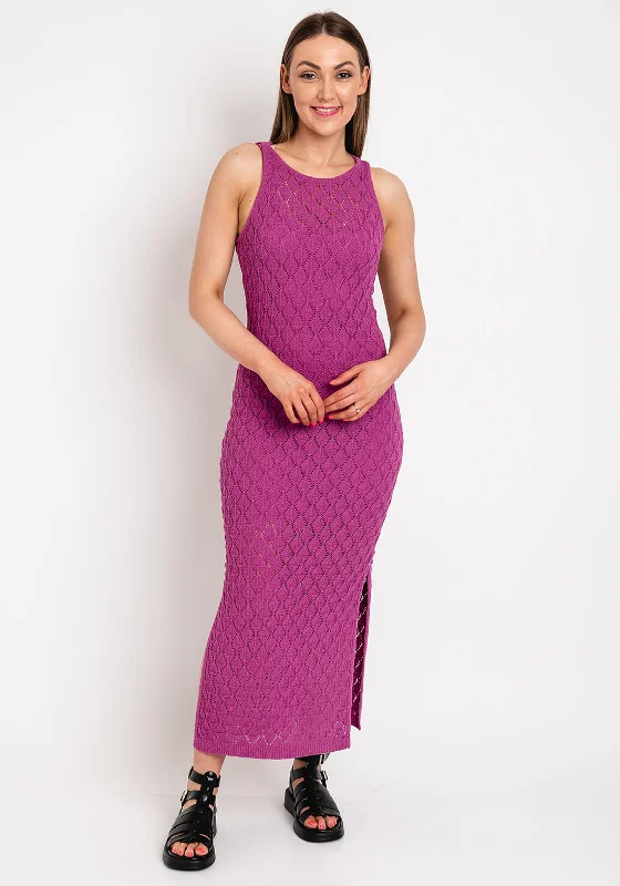 Vero Moda Evelyn Crochet Maxi Dress, Dahlia Mauve Elegant Pleated Maxi Dress