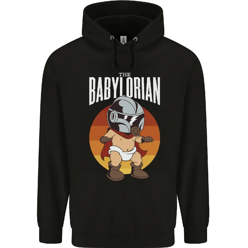 Babylorian Funny Baby Infant Toddler Parody Mens 80% Cotton Hoodie Hoodie with Strings Custom Fit Adjustable