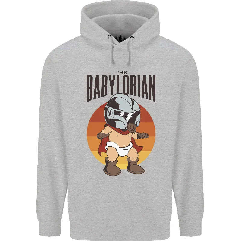 Babylorian Funny Baby Toddler Infant Parody Mens 80% Cotton Hoodie Hoodie with Reflective Safety Nightwear