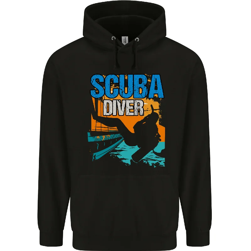 Backroll Entry from a Boat Scuba Diver Diving Mens 80% Cotton Hoodie Hoodie with Hem Fringe Bohemian Relaxed