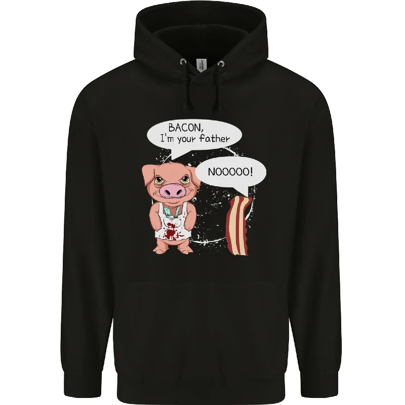 Bacon Im Your Father Funny Food Diet Mens 80% Cotton Hoodie Hoodie with Mesh Breathable Sporty